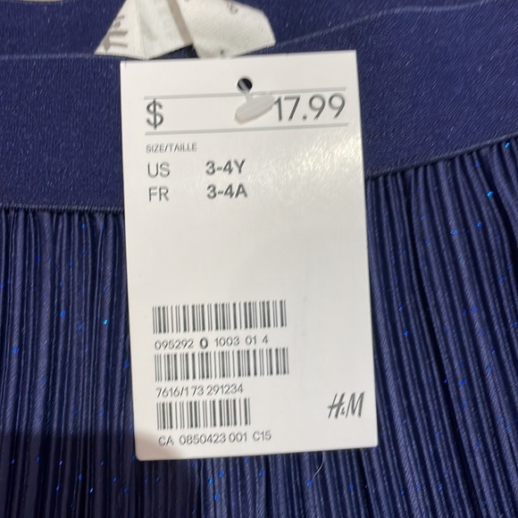 H&M girls blue palazzo pants size 3-4Y BNWT - Picture 2 of 2